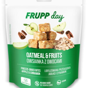 Frupp Day kocka snack falatok zabpehellyel és liofilizált almával, fahéjjal 25g