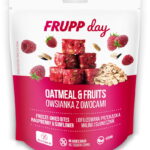 Frupp Day kocka snack falatok zabpehellyel és liofilizált málnával, napraforgómaggal 25g