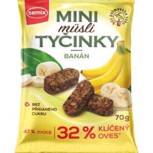 Semix Mini müzlifalatok csíráztatott zabpehellyel, banános 70g